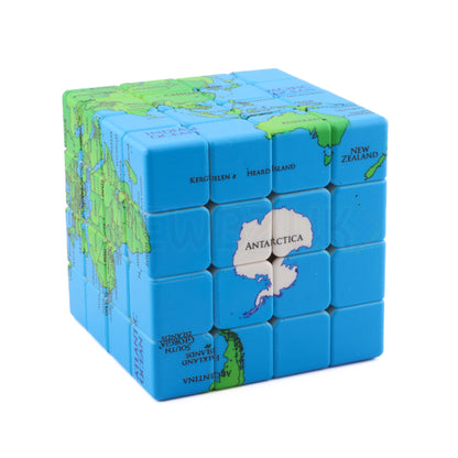 World Map 4x4 Cube (Borders)