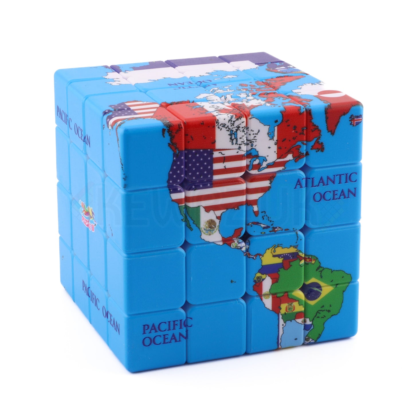 World Map 4x4 Cube (Flags)