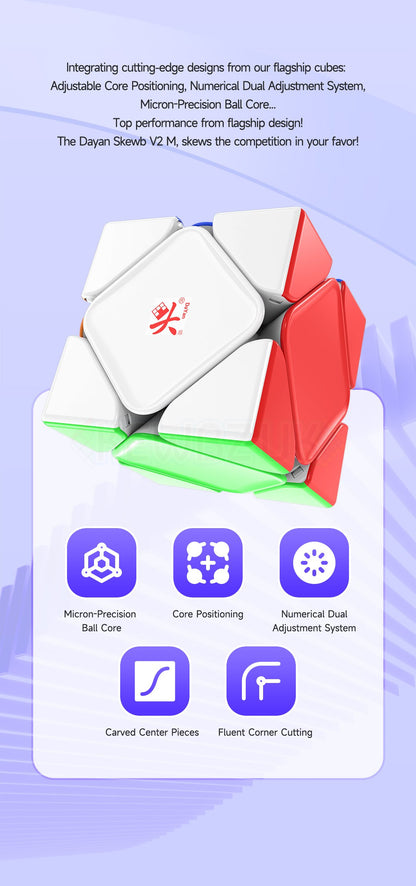 DaYan Skewb V2 (Magnetic, Maglev, UV, Ball-Core)