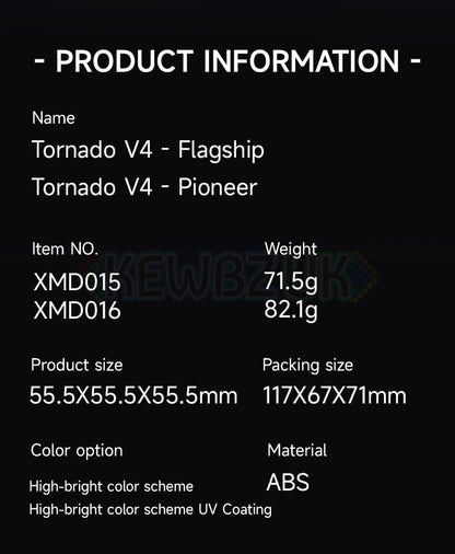 QiYi XMD 3x3 Tornado V4 Pioneer (Magnetic, Maglev, UV, Ball-Core)